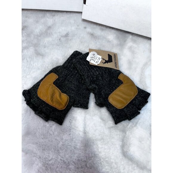 Ladies Genuine Deerskin Wool Fingerless Gloves One Size Made In USA - Picture 1 of 5